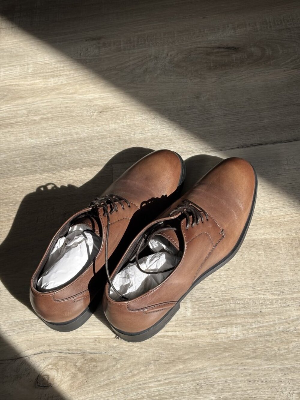 Zegna Brown Leather Derby Shoes Men's US 8